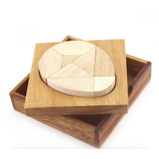 เกมส์แทนแกรม Wooden Tangram เกมส์ไม้ตัวอักษร จิ๊กซอว์ไม้ฝึกทักษะ