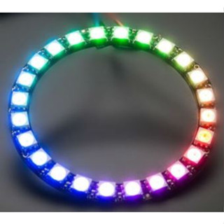 NeoPixel Ring 24 bit I2C interface WS2812 5050 RGB LED full color light ring development board circular big ringขนาด86mm