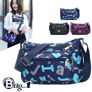 bag(BAG1160)กระเป๋าสะพายผ้าไนล่อนช่องเยอะมีหลากหลายลายราคาถูกสุด