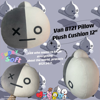 หมอน Van BT21 สินค้ามือ2 ของแท้🇯🇵 สวยมาก เนื้อนุ่มๆแน่นๆ สภาพดี Van BT21 Pillow Plush Cushion 30cm (12")