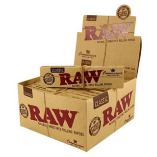 กระดาษโรล Raw classic connoisseur kingsize 2in1 มีกรองในตัว ยกกล่อง