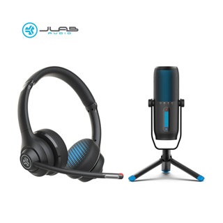 JLab Talk Pro USB Microphone X Headphone Wireless Go Work Bundle Set ชุดไมโครโฟนพร้อมหูฟังแบบครอบหู รับประกัน 2 ปี