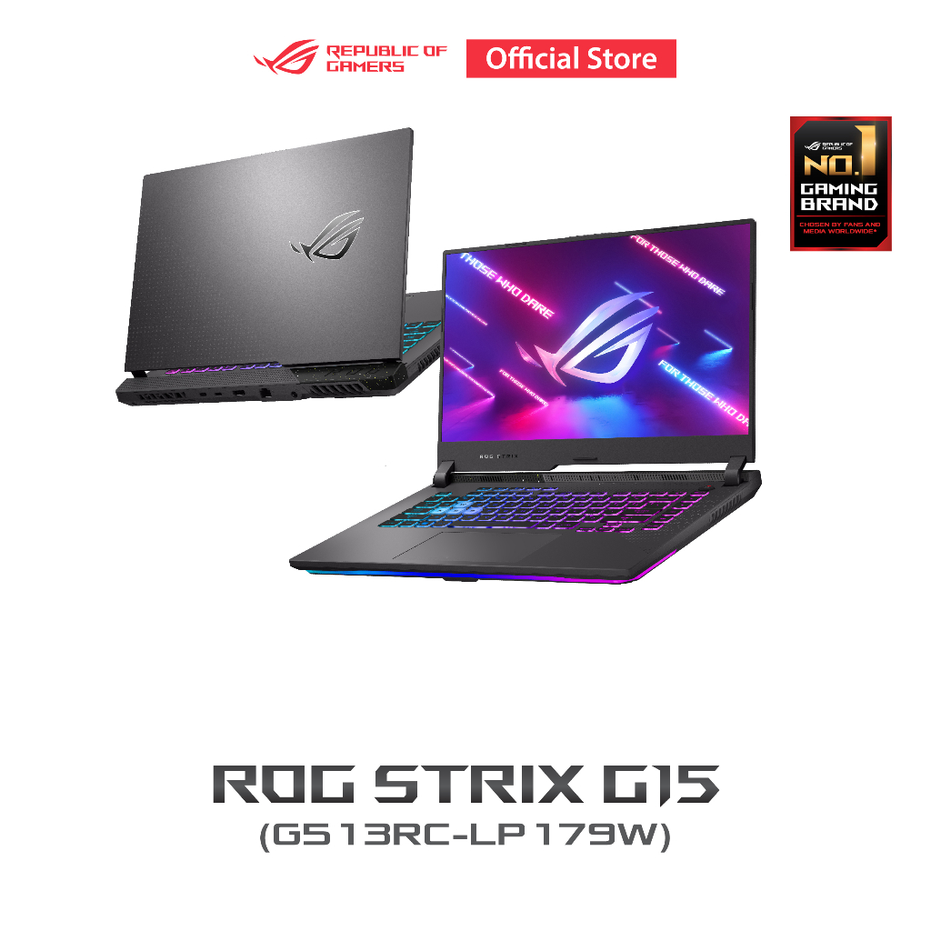 ASUS ROG Strix G15 (G513RC-LP179W) Gaming Laptop, 15.6” 144Hz FHD, GeForce RTX 3050, AMD Ryzen™ 7 68