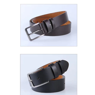 พร้อมส่ง!! เข็มขัดผู้ชายหนังPU ขนาด3.7 cm ความยาว 125 cm หัวโลหะ แข็งแรง เข็มขัดแฟชั่น （ P17 ）