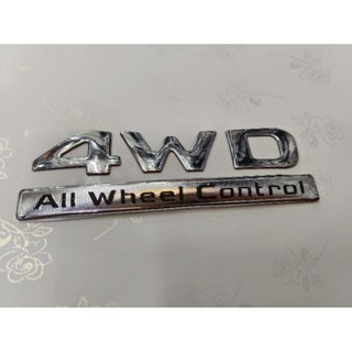 โลโก้ 4WD ALL WHEEL CONTROL สำหรับติดรถ Mitsubishi Pajerosprort