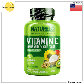 SALE! NATURELO, Vitamin E, Made with Whole Foods, 180 mg, 90 Vegetarian Capsules