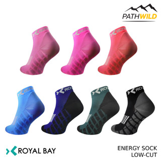 ถุงเท้าสำหรับเล่นกีฬา ROYAL BAY ENERGY SOCK LOW-CUT ออกแบบตามหลักสรีรศาสตร์ มีความพอดีกับเท้า ความยาวปิดตาตุ่ม