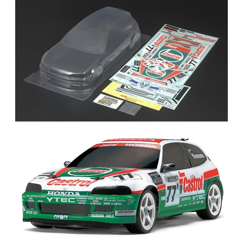 TAMIYA 51421 บอดี้ Castrol Honda Civic VTi ยังไม่ได้ตัดเจาะและทำสี