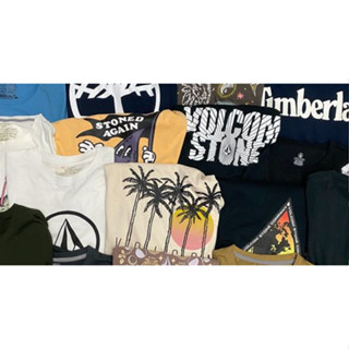 เสื้อยืด Timberland 300 บาท เสื้อยืดคอกลม แบรนด์แท้ 100%สกรีนลายสวยๆ ใส่สบาย รีดง่ายยับยาก หญิงและชายใส่ได้