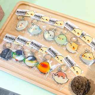 Keyring พวงกุญแจรุ่น BLOBBIRB นกน้อยอ้วงกลมหลากสีสันน่ารักน่าลุ้น [Glittering Grimoire]