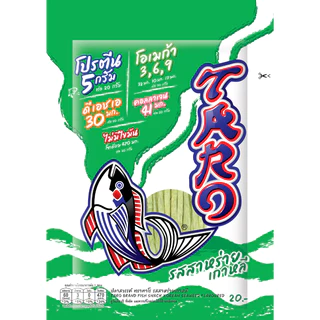 [ยกลัง 36 ซอง] TARO ทาโร ขนมปลาเส้น ขนาด 20 บาท รสสาหร่ายเกาหลี 20ก.