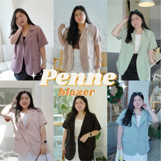 💖 Penne Blazer เสื้อปกสูทแขนสั้นทรงเกาหลี 6 สี #เสื้อผ้าสาวอวบ Plussize