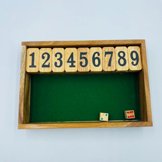 เกมไม้ปิดกล่อง(เล็ก) Shut the Box (S)เกมส์ไม้ ของเล่นไม้เสริมพัฒนาการ เกมฝึกสมอง เกมลูกเต๋าปริศนาไม้สำหรับเด็กและผู้ใหญ่