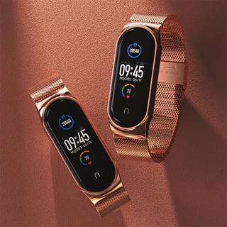 Xiaomi Mi Band 3/4 Mi Band 7 สายโลหะสแตนเลส Xiaomi Mi Band 8/9/10 สายหัวเข็มขัดสแตนเลส