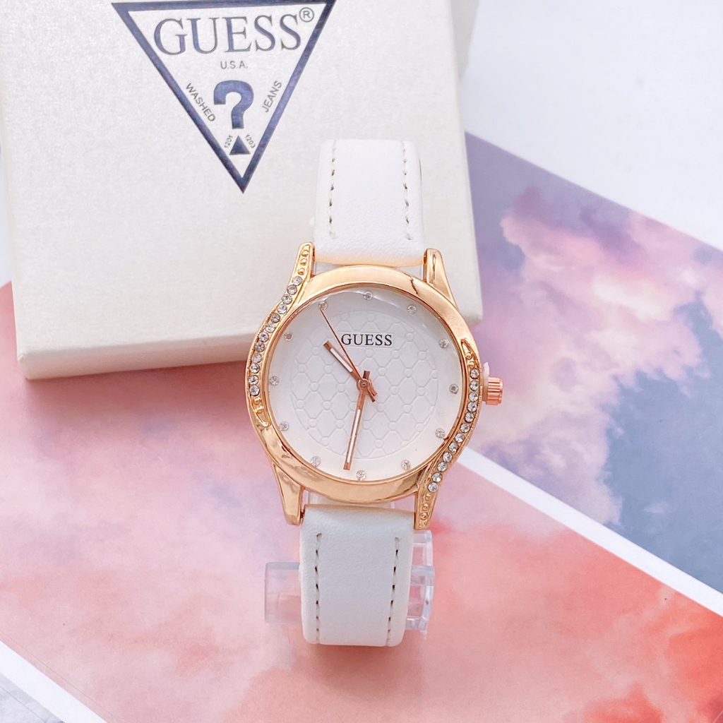 นาฬิกา แบรนด์หรู ข้อมือผู้หญิง เกรท สายหนัง สีสันสดใส