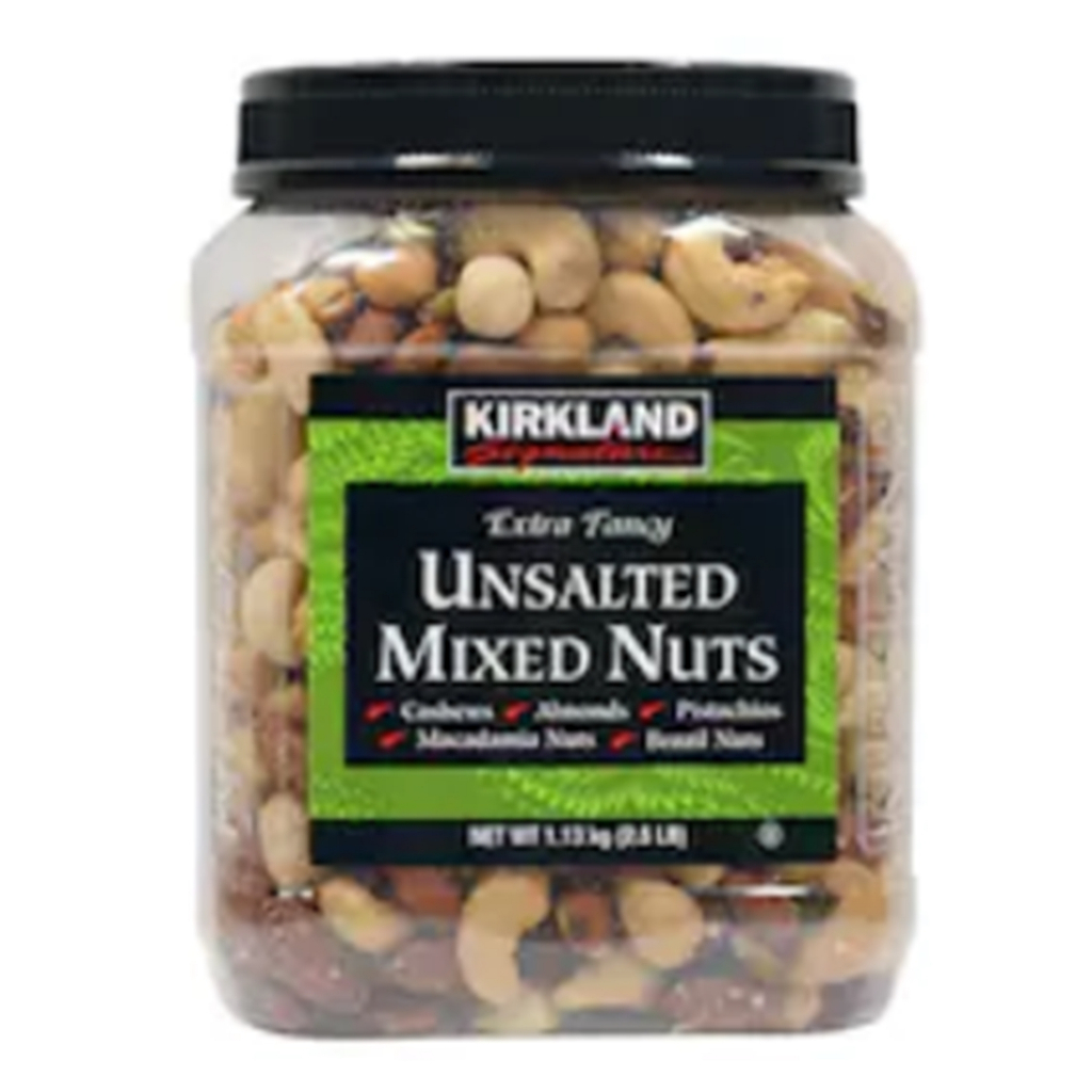 Kirkland Signature Unsalted Mixed Nuts 1.13kg.เคิร์กแลนด์ซิกเนเจอร์ถั่วรวมอบชนิดไม่ใส่เกลือ 1.13กก.อ