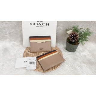 🌺งาน Shop  Coach Flat Colorblock Card Case