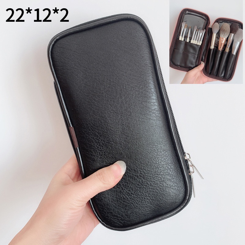 (พร้อมส่ง) กระเป๋าใส่แปรงแต่งหน้างานหนัง กระเป๋าแปรงแต่งหน้า