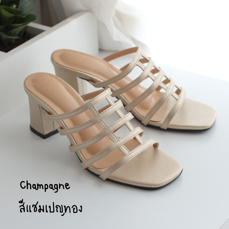 พร้อมส่ง ❗️❗️รองเท้าส้นสูง Gridy heels  KK0019 ตาราง  รองเท้าผู้หญิง highheel