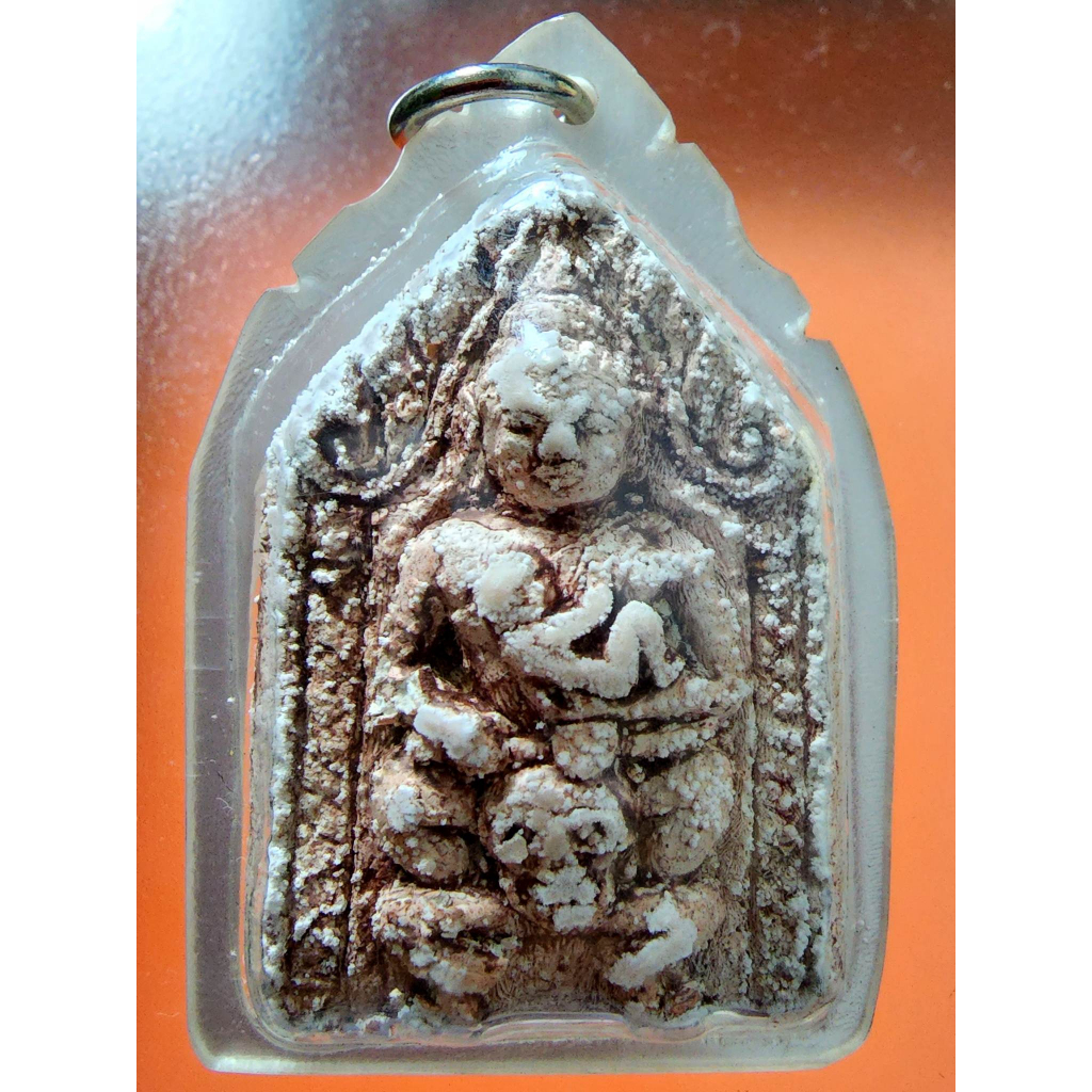 #ขุนแผนขี่โหงพรายเนื้อผงพุทธคุณพิมพ์กลางยอดนิยม เลี่ยมเก่า.. #Khun phen kee hong play nue phong phut