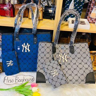 💗พร้อมส่ง แท้💯% MLB MONOGRAM Shopper Bag NEW YORK YANKEES