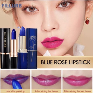 Lessxcoco ลิปสีน้ำเงิน เปลี่ยนสีตามอุณหภูมิ ติดทน 24 ชม. Temperature change lipstick