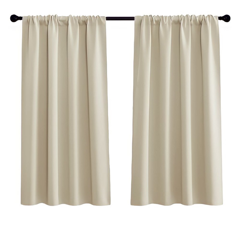 แนะนำ ผ้าม่าน ผ้าม่านกันแสงแดดUV 90% (สีครีมลายเรียบ) ผ้าม่านหน้าต่าง ผ้าม่านประตู (ผ้าม่านสอดราง) สไตล์มินิมอล (พร้อมส่งจากไทย) ราคาพิเศษ มีเก็บเงินปลายทาง