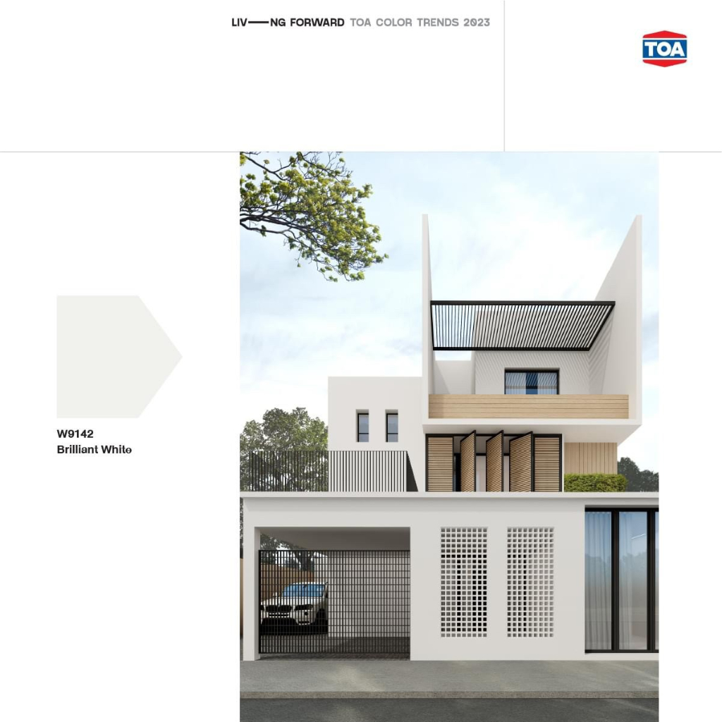 (2.5 แกลลอน) สีน้ำอะคริลิค100% ซุปเปอร์เมเทค/โฟร์ซีซันส์ กึ่งเงา #W9142