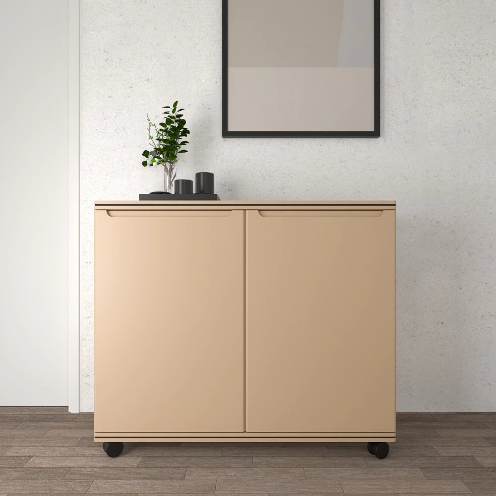 ตู้รองเท้าสำเร็จ4ช่อง เคริฟ์-แซน พร้อมล้อ ขนาด 90x34x70.2