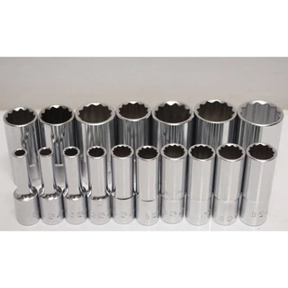 HANS ลูกบล็อกยาว 12เหลี่ยม 4หุล(1/2") เบอร์8-32มิล