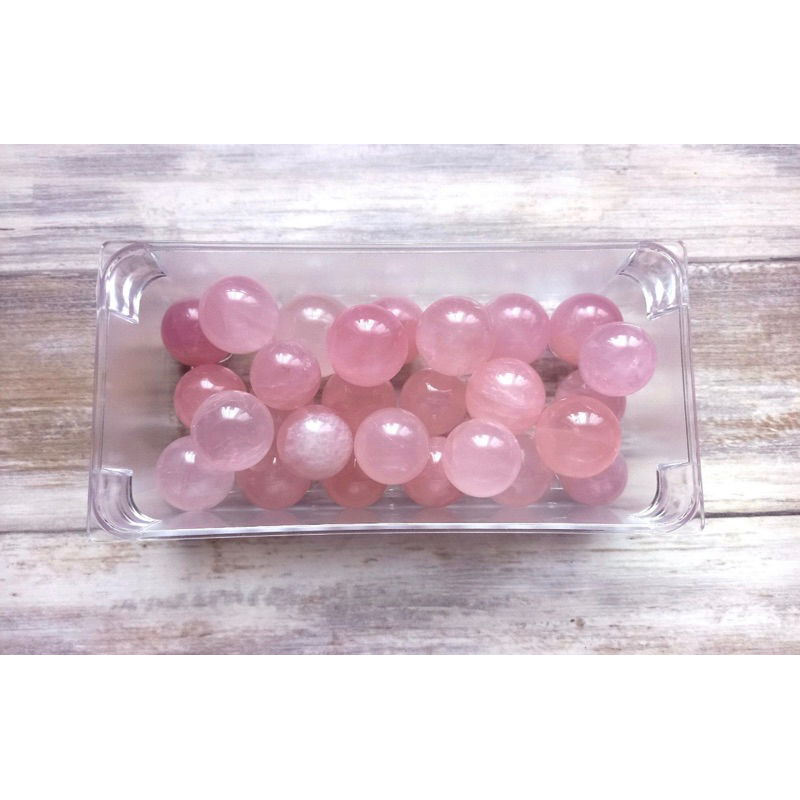 1 Piece Small Rose Quartz Sphere, 1-2 cm Rose Quartz Crystal Ball Sphere,  Pink Rose Quartz Sphere , Rose Quartz Gift - รูปที่ 3