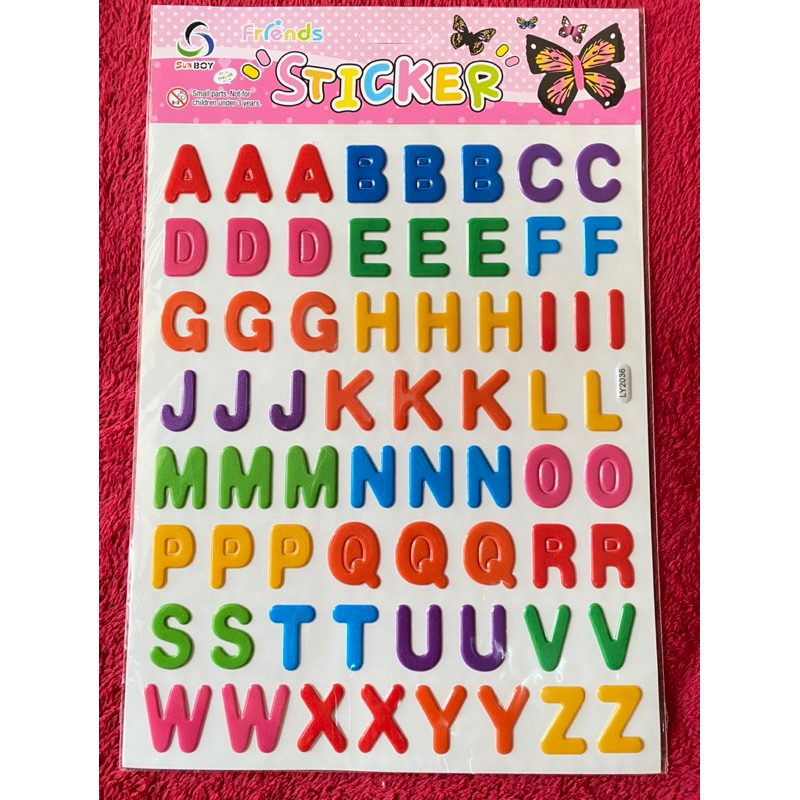 สติ๊กเกอร์ ABC กขค 123(ส่งของจันทร์-เสาร์) ร้านไทย