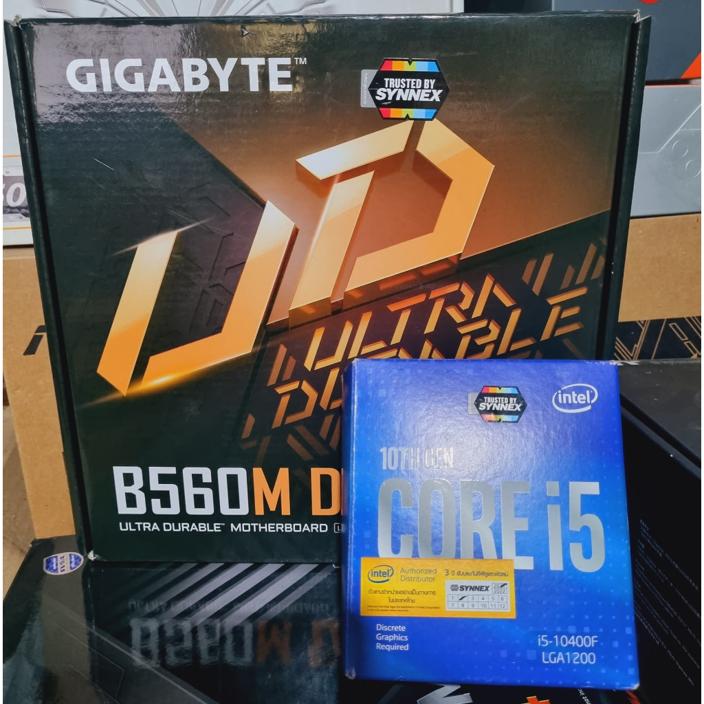 CPU ซีพียู Intel CPU Core i5-10400F + B560M GIGABYTE B560M DS3H มือ2 ใช้งานปกติมีประกันศูนย์ไทย 05/2