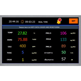 ระบบวัดคุณภาพอากาศ 20 IN 1  WIFI DATA LOGGER AND MONITORING CONTROL