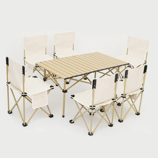 ชุดโต๊ะพับ Folding table แบบพกพา อลูมิเนียม กลางแจ้ง ในร่ม ปิกนิก พกพาสะดวก