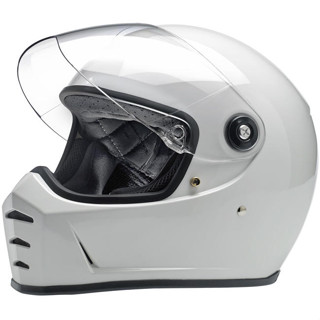 หมวกกันน็อค BILTWELL LANE SPLITTER HELMET - GLOSS WHITE By Life and Kustom