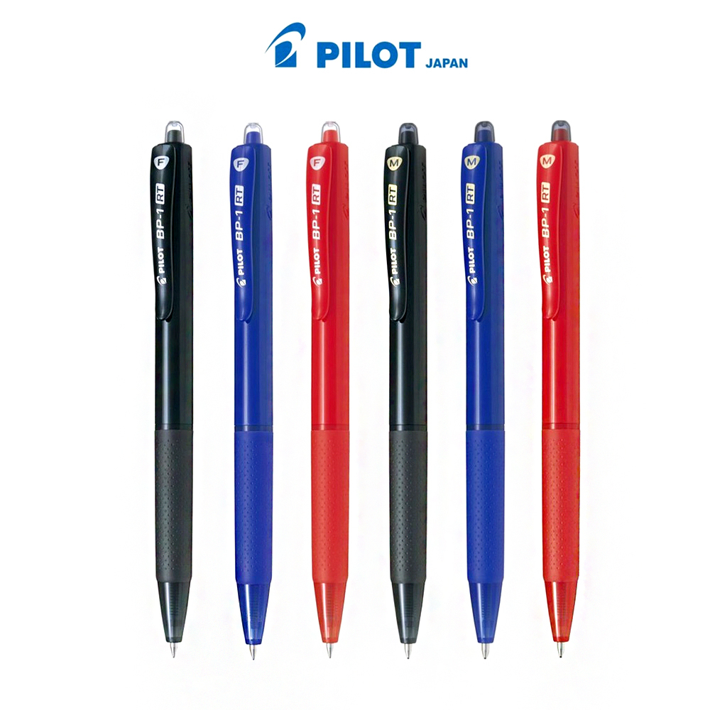 ปากกาลูกลื่น PILOT ปากกาไพล็อต รุ่น BP-1 RT 0.7mm , 1.0mm สีดำ / สีน้ำเงิน / สีแดง (1 ด้าม) ของแท้จากญี่ปุ่น 🎌 [S24]