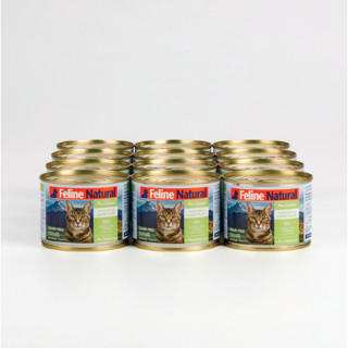 อาหารเปียกแมวระดับพรีเมี่ยม 6 ดาว Feline Natural Chicken &amp; Lamb Feast Grain-Free 170g 6 - 24 กระป๋อง