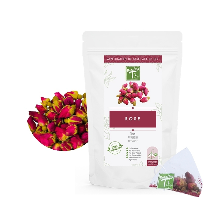 ชาดอกกุหลาบ (Rose Tea) Dazzling T เป็นยาระบายอ่อนๆ ช่วยควบคุมน้ำหนัก ขนาด 12 x 1.5 g. Tea Bags มี อย