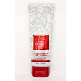 Bath &amp; Body Works BBW Ultra Shea Body Cream Signature Collection winter cherry blossom 226 g ครีมบำรุงผิวกายแบรนด์ดังจาก