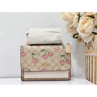 Klare Crossbody In Signature Canvas With Heart Cherry Print