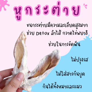 [เติมสต๊อกแล้ว] หูกระต่ายอบแห้ง หน้ากระต่ายอบแห้ง ขนมหมา ขนมแมว ถูกที่สุด Pet Story