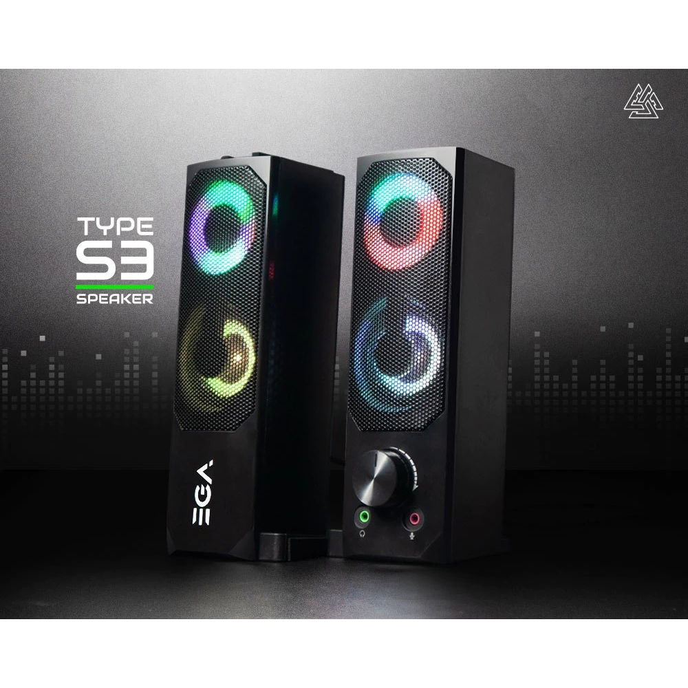 EGA TYPE S3 ลำโพงเกมมิ่ง Gaming Speaker USB 7 ไฟ LED ใช้งานง่าย [รับประกัน 2 ปี]