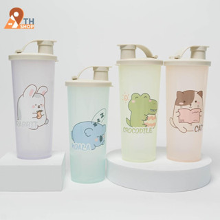 [9th_shop] แก้วน้ำพาสติก กระบอกน้ำ กระบอกน้ำพาสติก มีฝาปิด