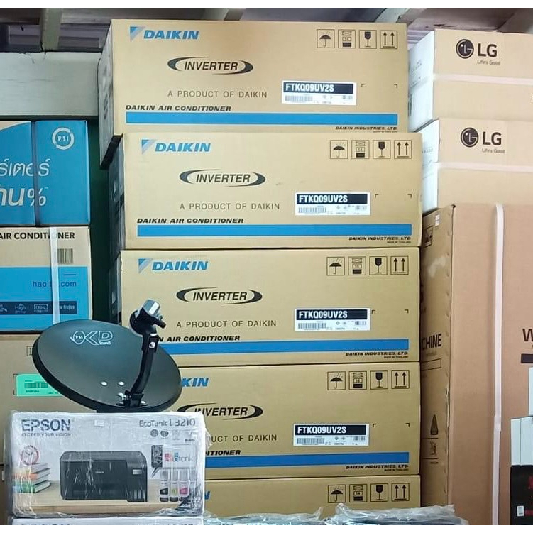 DAIKIN INVERTER 9000BTU ไดกิ้น ขนาดเล็กประหยัดพื้นที่ในการติดตั้งBTUเต็ม