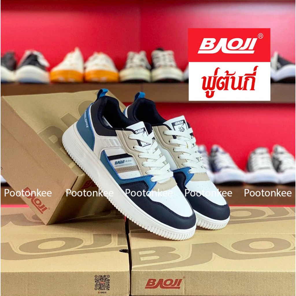 Baoji BJM 767 รองเท้าผ้าใบบาโอจิ รองเท้าผ้าใบผู้ชาย ผูกเชือก ไซส์ 41-45 ของแท้ พร้อมส่ง ราคา ถูกที่สุด ดีลบีเคเค แกลเลอรีภาพที่ 4
