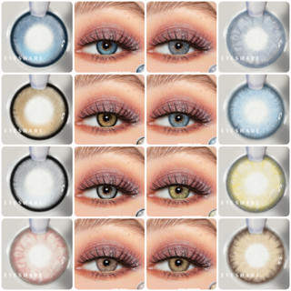 (COD)Eyeshare Brown Gray Soft Contact Lens Eye Cosmetics Brand New Packaging with Lens Box