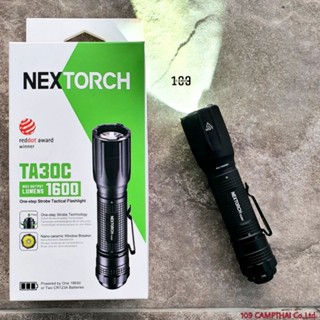 ไฟฉาย NEXTORCH แท้ รุ่น TA30C ให้กำลังไฟสูงสุด 1600 lumens ส่องไกล 303 เมตร พร้อมถ่านลิเธี่ยมสามารถชาทร์ไฟได้