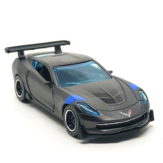 Majorette Chevrolet Corvette GMTM Matte Dark Gray ล้อ D6CSBCL Scale 1/60 (8cm) ไม่มี package