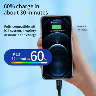 Essager Sunset สายชาร์จ USB-C to LN 27W/3A สายไนลอนถัก ทนทาน ชาร์จเร็ว สําหรับ โทรศัพท์มือถือ แท็บเล็ต
